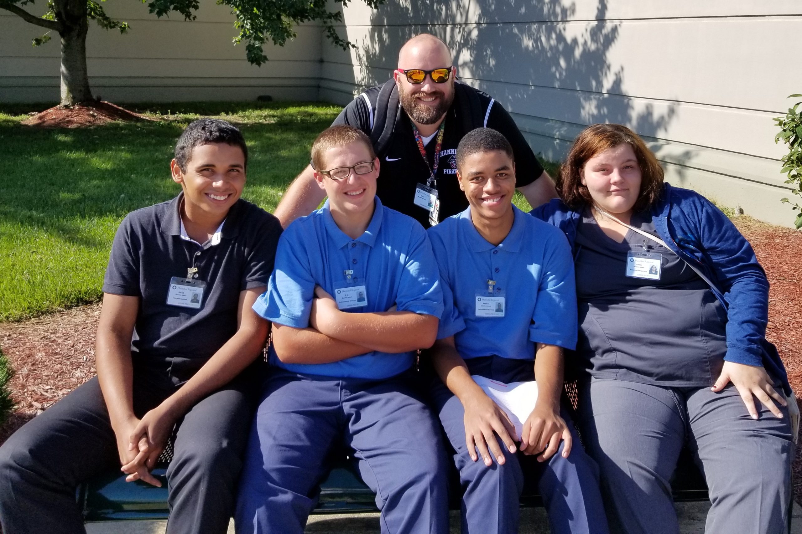 HEALTHY FUTURES IN SPECIAL EDUCATION—Hannibal Public School District's Basic Employment Skills Training program helps students with special needs learn life skills through work experience at a local hospital.