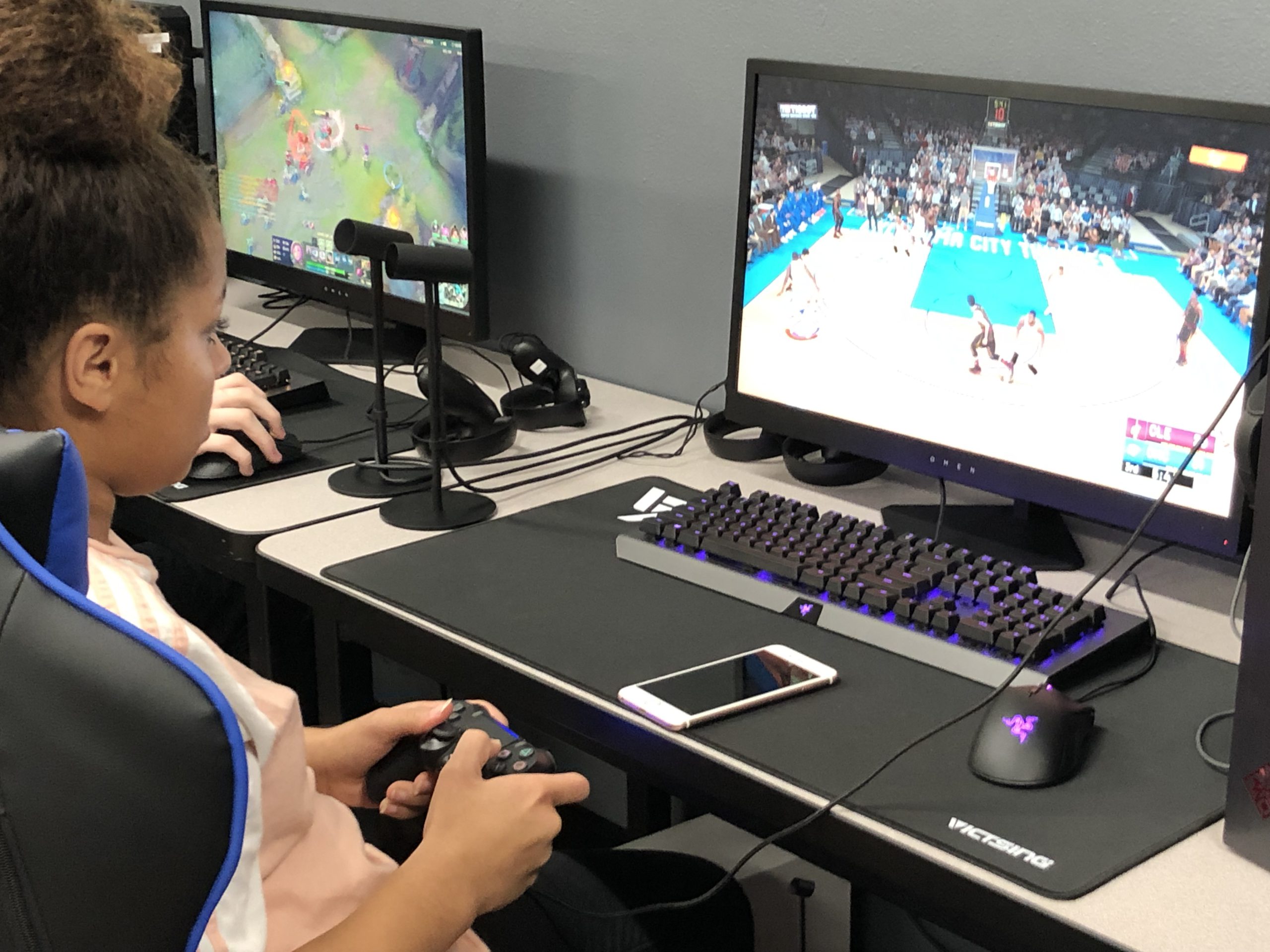 Students playing and studying esports can use screen time in a productive way at Tipton High School in Indiana. 