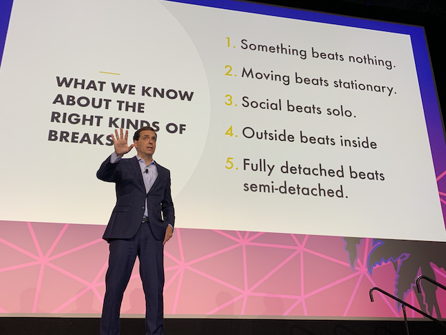 Breaks during the school day are essential, and should be seen as part of learning, not as deviations from instruction, bestselling author Daniel Pink said at his opening keynote Wednesday at the 40th Future of Education Technology Conference®.