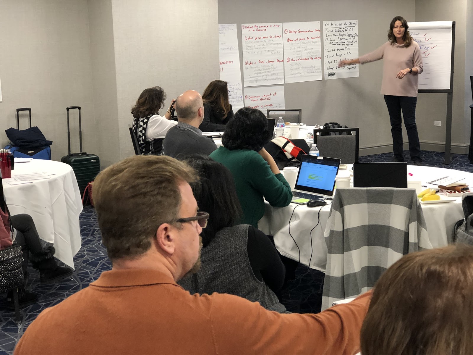 2019 Chicago Cohort in group feedback session.