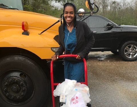 In the St. Helena Parish School District in Louisiana, bus teams are bringing meals and remote learning to students on regular bus routes.