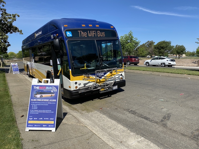 Ten WiFi 'super hotspot' buses have been deployed in Sacramento, California, to provide students with broadband internet access to connect to online learning.