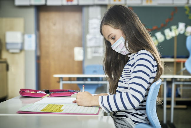 COVID transmission in 11 North Carolina districts that held in-person instruction was far lower than the rate of spread in surrounding communities, the researchers found. (GettyImages/Westend61)