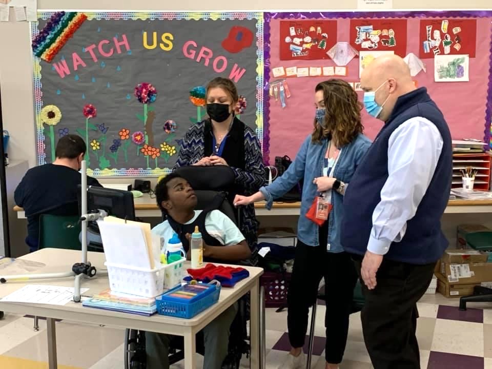 Massachusetts Department of Elementary and Secondary Education Commissioner, Jeffrey C. Riley visited several Spencer-East Brookfield  classrooms to met students and thank teachers for their work during the pandemic. 