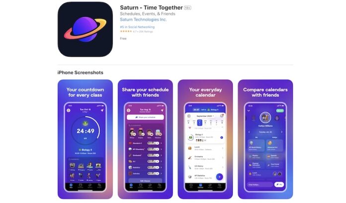 Saturn app (Apple's App Store/Saturn Technologies Inc.)
